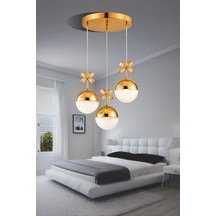 Dron Model Gold Kaplama Salon Mutfak Oturma Odası Led Spor Modern Sarkıt Avize Gold