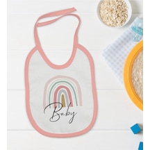 Bk Kids Baby Tasarımlı Pembe Bebek Mama Önlüğü Pembe