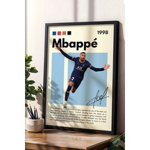 Kylian Mbappe Çerçeveli Tablo - Dekoratif Çerçeveli Futbolcu Poster Tablo