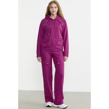 Sementa Kapüşonlu Oversize Eşofman Takım - Fuşya 001 Sementa Kapüşonlu Oversize Eşofman Takım - Fuşya 001