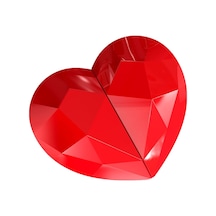 Digital Display Bluetooth-compatible 5.3 Tws Earphones + Heart Shape Charging Case - Red