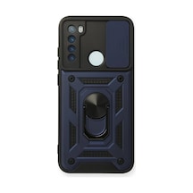Redmi Note 8 Kılıf Pars Lens Yüzüklü Silikon - Lacivert Bz8683140165314