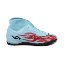 Jump 29677 Çoraplı Mavi - Kırmızı Halı Saha Krampon Futbol Ayakkabısı