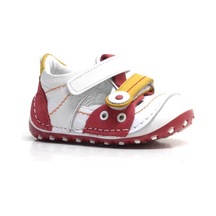 Hapshoe Hakiki Deri Sarı Kırmızı Bebek Taraftar Ilk Adım Ayakkabı Sarı - Kırmızı