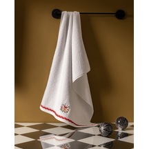 Madame Coco Ravelot %100 Pamuk Nakışlı Yüz Havlusu - Beyaz - 50x70 Cm 8684427296035 Çok Renkli