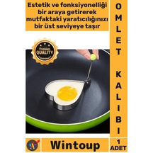 Omletkalıbı Yanmaz Yapışmaz Paslanmaz Mutfak Gereçleri Şık Sunum Metal Kalp Omlet Krep Kalıbı