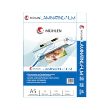 Mühlen Laminasyon Makinesi Filmi 125 Mc A5 1 Paket 100 Adet