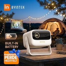 Byintek U90 Max 700 Ansı Bataryalı Taşınabilir Full Hd Projeksiyon Cihazı Android Google Tv Lisanslı Wi-fi
