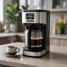 Scm-9042 Otomatik Filtre Kahve Makinesi, 14 Fincan 1.8l Cam Hazne, Taşma Önleyici, Zaman Ayarlı, Yıkanabilir Hazne