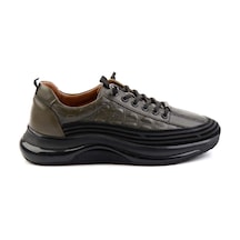 Bambi Haki Hakiki Deri Erkek Sneaker E01018240203 Haki