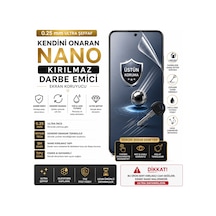 General Mobile Discovery Elite Uyumlu 0.25mm Kendini Onaran Repair Şeffaf Nano Kırılmaz Darbe Emici Ekran Koruyucu Karbon 3d Epu