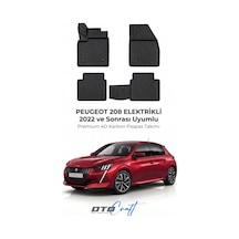 Otocraft Peugeot 208 Ev 2022+ Araca Özel 4d Karbon Oto Paspas Havuzlu Tam Set