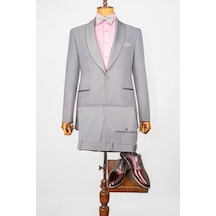 Erkek Gri Yün Smokin 58500 Gri