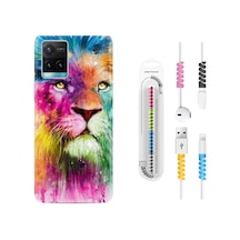 Vivo Y33S Kılıf Kablo Koruyuculu Colorfull Leon 2 1388