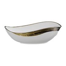 Ey-4830a Parlak Beyaz & Altın Tezgah Üstü Lavabo Altın - Beyaz