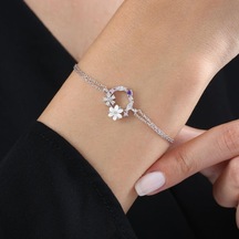 Mia Vento Bahar Bahçesi Manolya Çiçeği Flowers Gümüş Bileklik