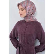 Armine Sura Saf İpek Eşarp 9522 - 38 Pudra Pembe Batik Desen Pudra Pembe