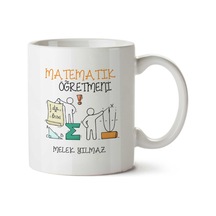 Kişiye Özel Matematik Öğretmeni 12 Kupa Bardak Çok Renkli