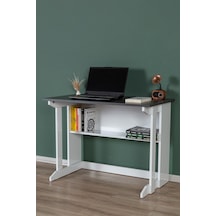 Enda Home Pillar Kütüphaneli Geniş Çalışma Masası 100x56 Cm Antrasit