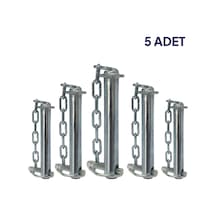 Q25mm - 130mm Zincirli Orta Kol Pimi 5 Adet