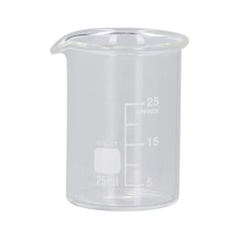 25 Ml Borosilikat Cam Beher Laboratuvar Ölçüm Kabı Ve Deney Bardağı