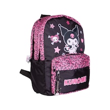 Kuromi Okul Çantası Pembe Leopar Desenli