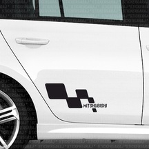 Mitsubishi Pajero Yan Kapı Sticker Aksesuarı Tuning Araca Özel