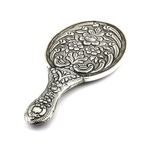 Altın Sepeti GA019 Çiçekli Gümüş Sultan El Aynası