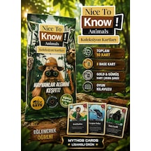 Mythos Cards Nice To Know Animals Koleksiyon Kartları 10'lu Paket Eğitici Ve Öğretici Kart Oyunu