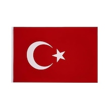 Lona Sanat 30x45 Cm Bayrak Tekne Bayrağı Kırmızı Standart Abanoz - Beyaz