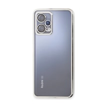 Xiaomi Redmi Note 12 Pro 5g Kılıf Razer Lensli Silikon - Gümüş -