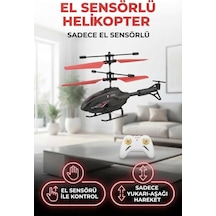 Hareket Sensörlü Kumandalı Şarjlı Kırmızı Helikopter - Oyuncak Helikopter