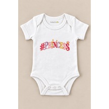 Babylimon Prıncess Beyaz Kısa Kollu Çıtçıtlı Bebek Zıbını Beyaz - 930083745 Beyaz