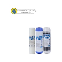 Purefer Açık Kasa Çift Karbonlu Sertifikalı 3 Lü Ön Filtre İ