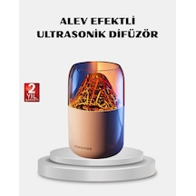 280ml Alev Işıklı Ultrasonik Hava Nemlendirici Sessiz Ve Usb Şarjlı - Lisinya