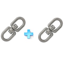 2'li Paslanmaz Fırdöndü. 10mm. Çapa Fırdöndüsü. 304 Kalite Krom