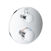 Grohe 24076000 Grohtherm Termostatik 2 Çıkışlı Divertörlü Banyo&Duş Bataryası Gümüş Krom