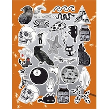 Black And White Seri 2 Sticker Seti Laptop Ajanda Notebook Tablet Telefon Defter Etiket Bullet Diğer