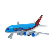 Sürtmeli Yolcu Uçağı 16 Cm - Mavi - Mdrh-730715 Çok Renkli