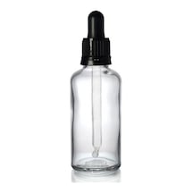 2 Adet Şeffaf Cam Şişe 50Ml Damlalıklı