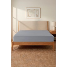 Valeron %100 Pamuk Saten Tek Kişilik Lastikli Çarşaf 100x200 Cm Gri