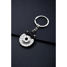 Disk Balata Anahtarlık Oto Metal Anahtarlık Siyah
