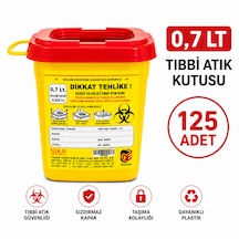 0,7 Lt Tıbbbi Atık Kutusu 125 Adet