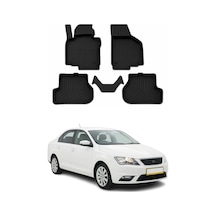 Seat Toledo 2012-2019 Uyumlu 4d Havuzlu Paspas Kauçuk Siyah 5 Parça