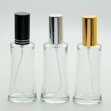 Boş Parfüm Şişesi 50 Ml 10 Adet Siyah Kapak Metal Valf Eyfel Boş Şişe