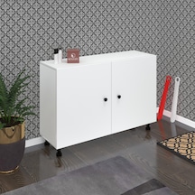 Kenzlife Ayakkabılık Merkub4 Byzbyz 68 100 32 Kapaklı 4 Raflı 20 Çift Ayakkabı Kapasitesi Ahşap