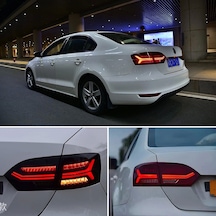 Jetta Audı Dızayn Stop Takımı Kırmızı