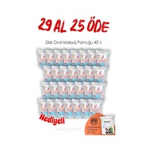 29 Al 25 Öde Lux Disk Oval Makyaj Pamuğu 40' Lı Ve Rosıe