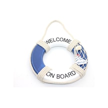 5 Adet Ahşap Marin Duvara Asmalı Simit Dekoratif Duvar Aksesuarı, Marin Süs, Ahşap Simit, Lifebuoy, 18 Cm