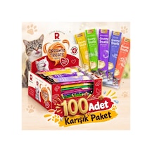 Royal Pet Krema Kedi Ödül Maması Karışık Paket 14 Gr X 100 Adet